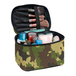 Classic Green Camouflage Print Travel Makeup Bag