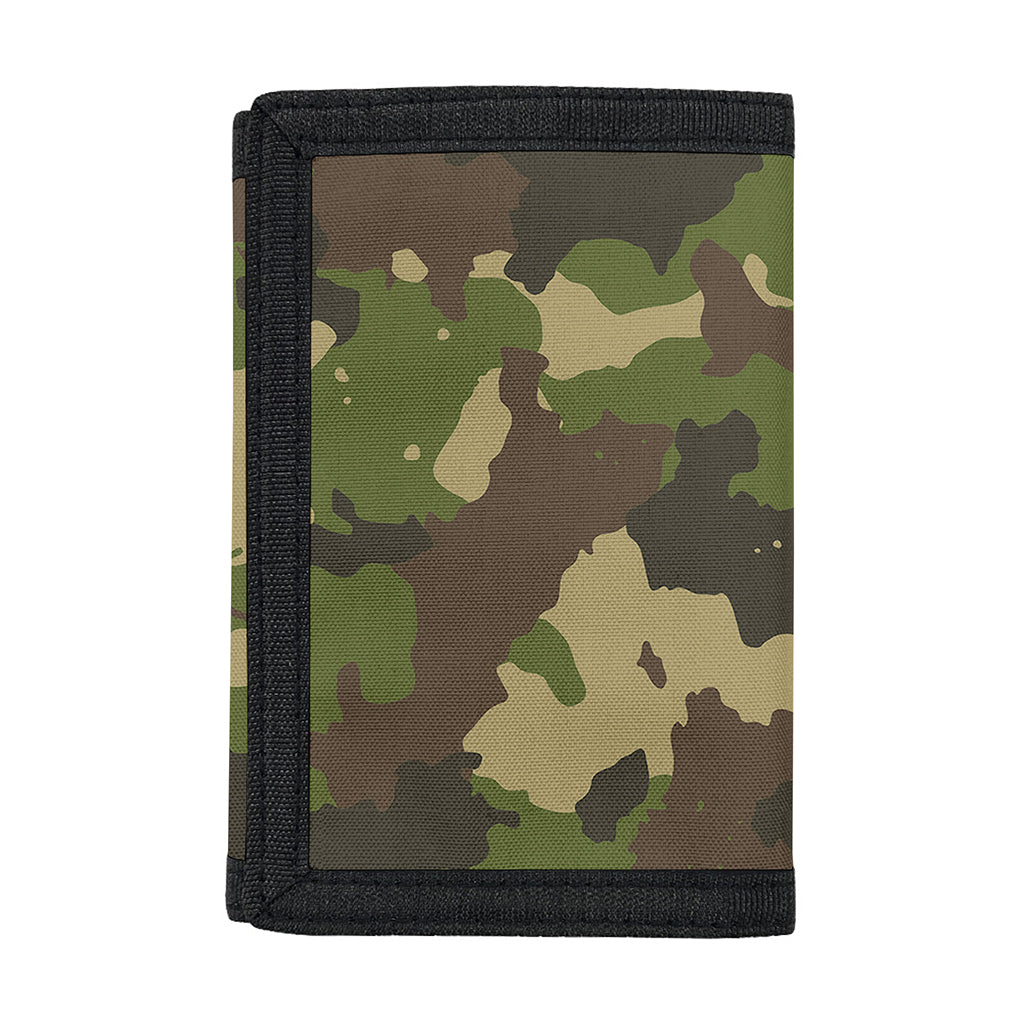 Classic Green Camouflage Print Trifold Wallet