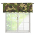 Classic Green Camouflage Print Window Valance