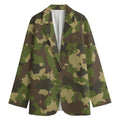 Classic Green Camouflage Print Women's Blazer