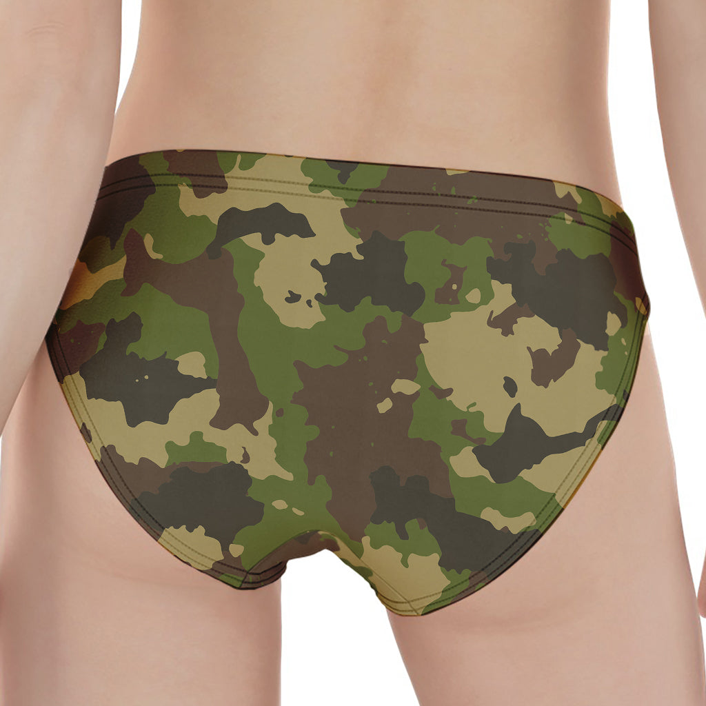 Classic Green Camouflage Print Women's Panties