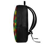 Classic Hemp Leaves Reggae Pattern Print 17 Inch Backpack
