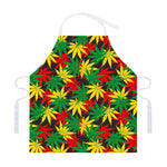 Classic Hemp Leaves Reggae Pattern Print Adjustable Apron