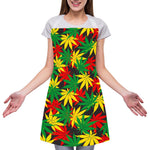 Classic Hemp Leaves Reggae Pattern Print Adjustable Apron