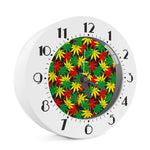 Classic Hemp Leaves Reggae Pattern Print Alarm Clock