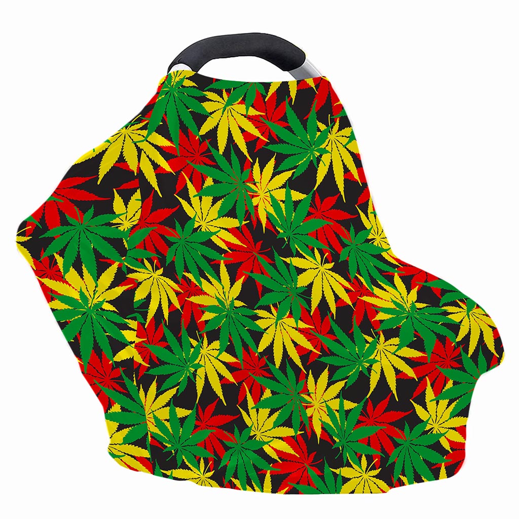 Classic Hemp Leaves Reggae Pattern Print Baby Seat Cover