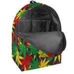 Classic Hemp Leaves Reggae Pattern Print Backpack