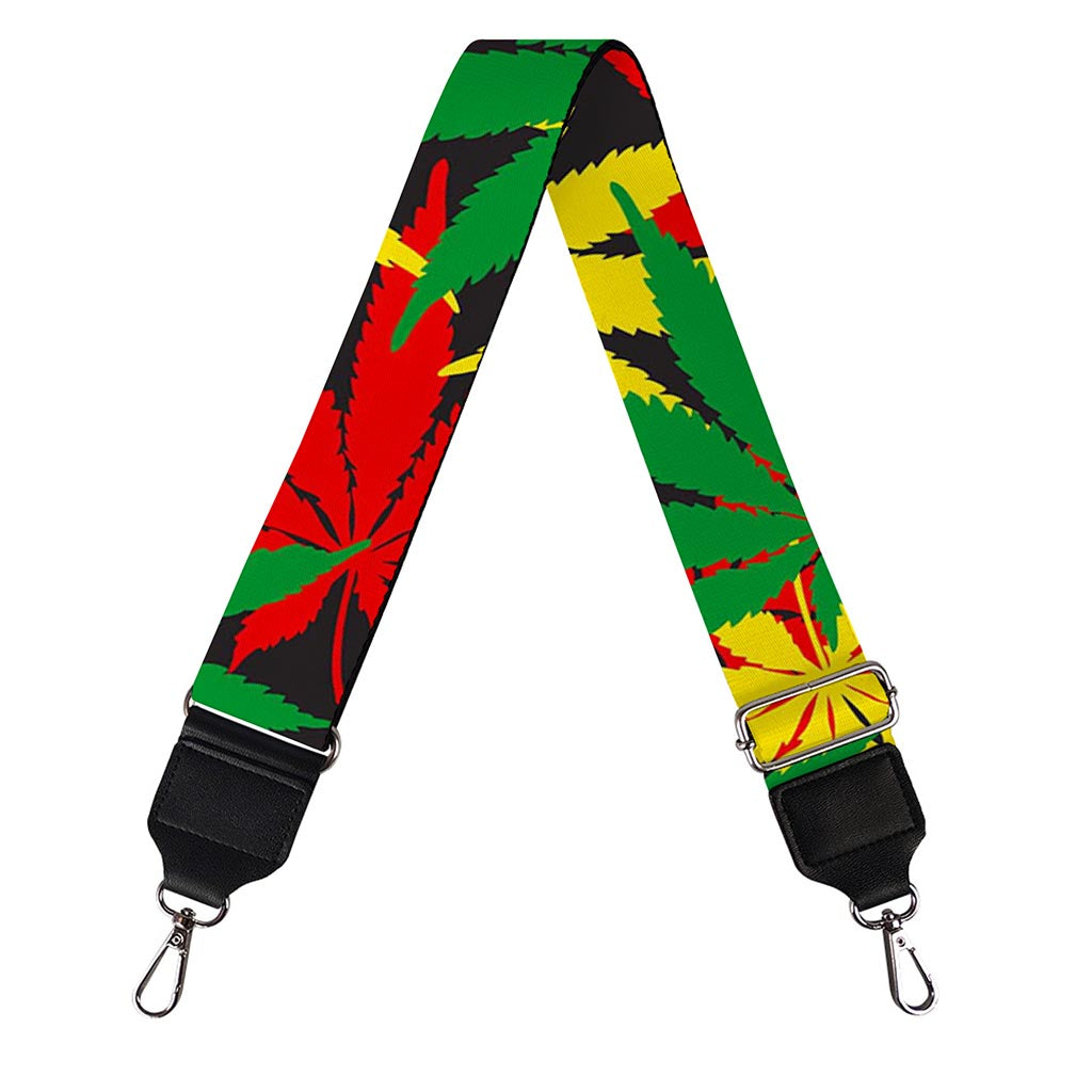 Classic Hemp Leaves Reggae Pattern Print Bag Strap