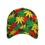 Classic Hemp Leaves Reggae Pattern Print Baseball Cap