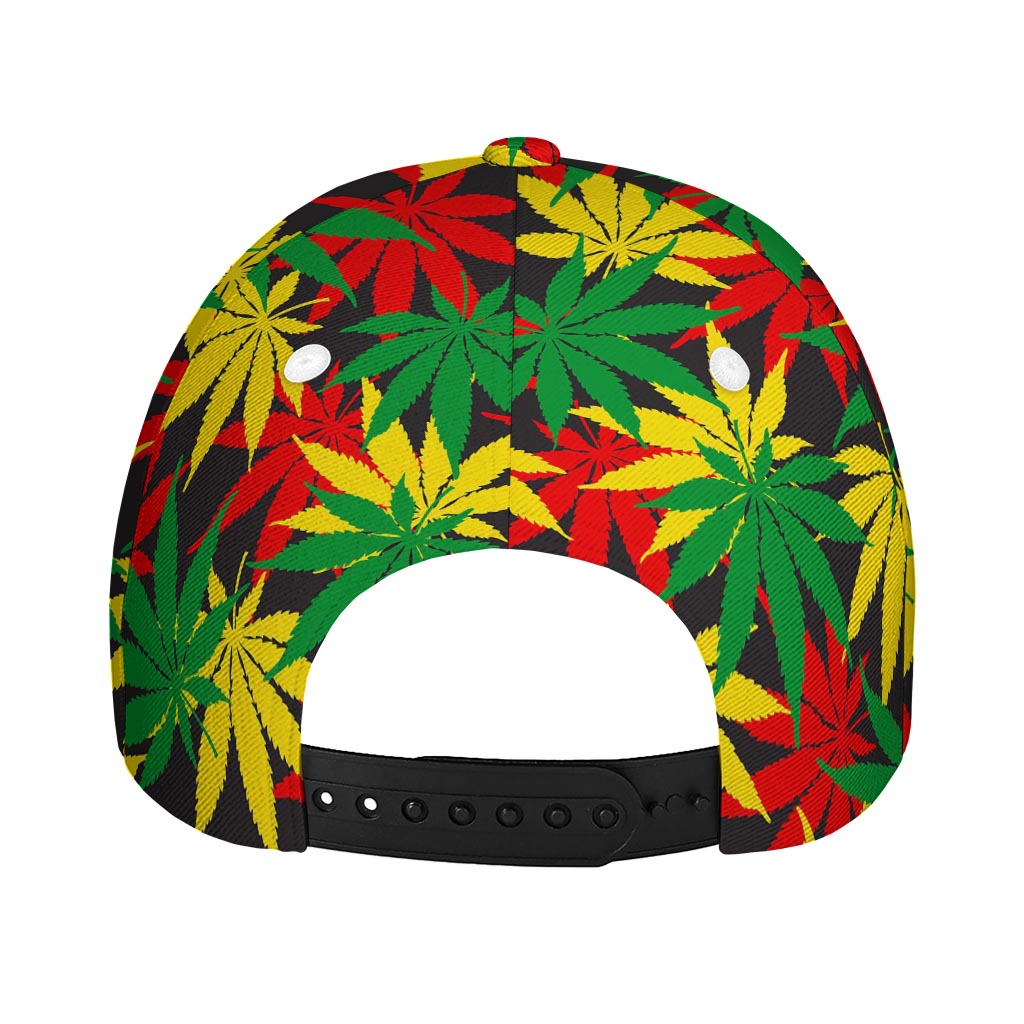 Classic Hemp Leaves Reggae Pattern Print Baseball Cap