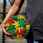 Classic Hemp Leaves Reggae Pattern Print Basketball