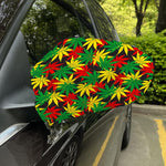 Classic Hemp Leaves Reggae Pattern Print Car Side Mirror Covers