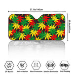 Classic Hemp Leaves Reggae Pattern Print Car Windshield Sun Shade