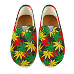 Classic Hemp Leaves Reggae Pattern Print Casual Shoes