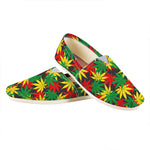 Classic Hemp Leaves Reggae Pattern Print Casual Shoes