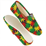 Classic Hemp Leaves Reggae Pattern Print Casual Shoes