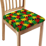 Classic Hemp Leaves Reggae Pattern Print Chair Cushion Cover