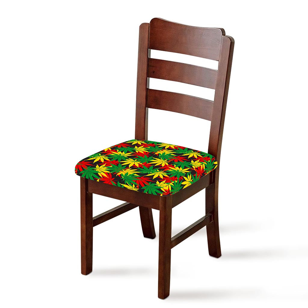 Classic Hemp Leaves Reggae Pattern Print Chair Cushion Cover
