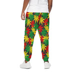 Classic Hemp Leaves Reggae Pattern Print Cotton Pants