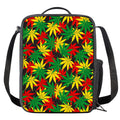 Classic Hemp Leaves Reggae Pattern Print Crossbody Lunch Bag