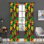 Classic Hemp Leaves Reggae Pattern Print Curtain