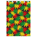 Classic Hemp Leaves Reggae Pattern Print Curtain