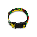 Classic Hemp Leaves Reggae Pattern Print Dog Collar