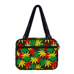 Classic Hemp Leaves Reggae Pattern Print Double Strap Bible Bag