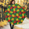Classic Hemp Leaves Reggae Pattern Print Foldable Umbrella