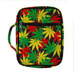 Classic Hemp Leaves Reggae Pattern Print Front Pocket Bible Bag