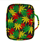 Classic Hemp Leaves Reggae Pattern Print Front Pocket Bible Bag