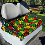 Classic Hemp Leaves Reggae Pattern Print Golf Cart Seat Cover