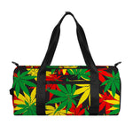 Classic Hemp Leaves Reggae Pattern Print Gym Bag