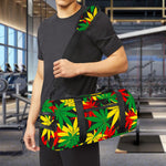 Classic Hemp Leaves Reggae Pattern Print Gym Bag