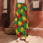 Classic Hemp Leaves Reggae Pattern Print Harem Pants