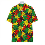 Classic Hemp Leaves Reggae Pattern Print Hawaiian Shirt