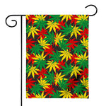 Classic Hemp Leaves Reggae Pattern Print House Flag
