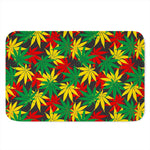 Classic Hemp Leaves Reggae Pattern Print Indoor Door Mat