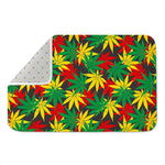 Classic Hemp Leaves Reggae Pattern Print Indoor Door Mat