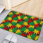 Classic Hemp Leaves Reggae Pattern Print Indoor Door Mat
