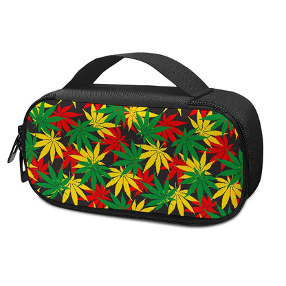 Classic Hemp Leaves Reggae Pattern Print Insulin Cooler Travel Case