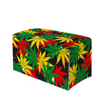 Classic Hemp Leaves Reggae Pattern Print Leather Tissue Box Cover