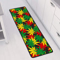 Classic Hemp Leaves Reggae Pattern Print Long Kitchen Mat