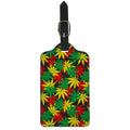 Classic Hemp Leaves Reggae Pattern Print Luggage Tag