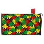 Classic Hemp Leaves Reggae Pattern Print Mailbox Cover