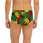 Classic Hemp Leaves Reggae Pattern Print Men's Briefs