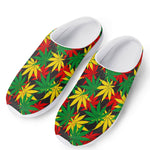 Classic Hemp Leaves Reggae Pattern Print Mesh Casual Shoes