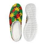Classic Hemp Leaves Reggae Pattern Print Mesh Casual Shoes