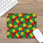 Classic Hemp Leaves Reggae Pattern Print Mouse Pad
