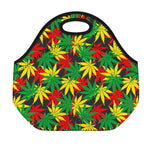 Classic Hemp Leaves Reggae Pattern Print Neoprene Lunch Bag